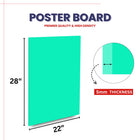 Green Poster Boards – 22" x 28", Smooth Finish, Case of 50