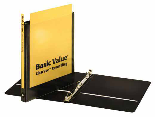 CARDINAL 1/2" View Binder Basic Value,  Black , Case Pack of 12 , Ideal for Bulk Buyers