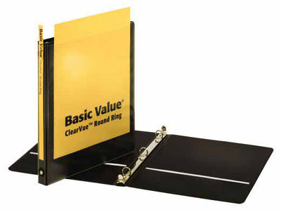 CARDINAL 1/2" View Binder Basic Value,  Black , Case Pack of 12 , Ideal for Bulk Buyers