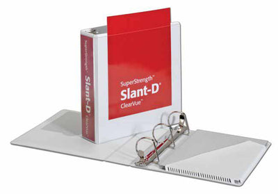 CARDINAL 2" View Binder D Ring Heavy Duty Slant , White, Case Pack of 12 , Ideal for Bulk Buyers