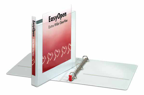 CARDINAL 1" Easy Open Binder, White. Extra-wide , Case Pack of 12 , Ideal for Bulk Buyers