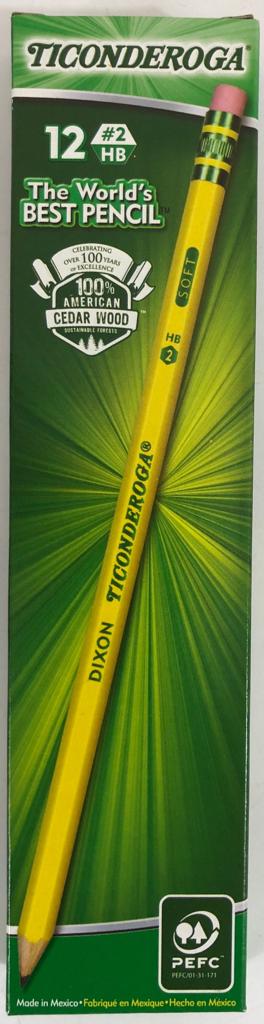 TICONDEROGA  12 Count #2 Pencil sharpened , Case Pack of 120, Ideal for Bulk Buyers