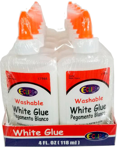 Washable White Glue, 4 Oz, Case Pack of 48 , Ideal for Bulk Buyers