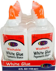 Washable White Glue, 4 Oz, Case Pack of 48 , Ideal for Bulk Buyers