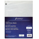 AMPAD Glue Top Writing Pads, 8.5" x 11", Wide Ruled, 50 White Colored Sheets , 12 Packs, Case Pack of 6, Ideal for Bulk Buyers