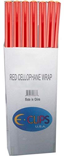 Cellophane Wrap -Red-30"x5' w/1"core, Case Pack of 72, Ideal for Bulk Buyers