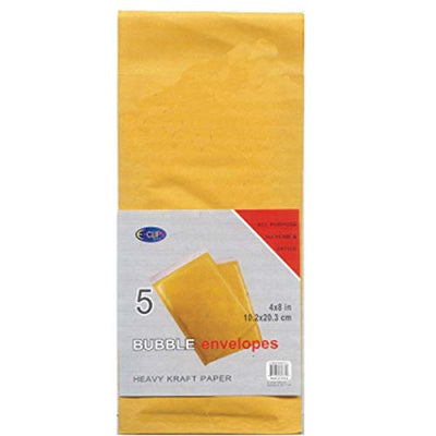 Bubble Envelopes, Peel & Seal, 4" x 8", 5 pk, Case Pack of 48, Ideal for Bulk Buyers