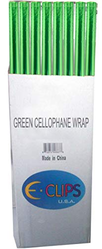 Cellophane Wrap -Green-30"x5 w/1"core, Case Pack of 72, Ideal for Bulk Buyers