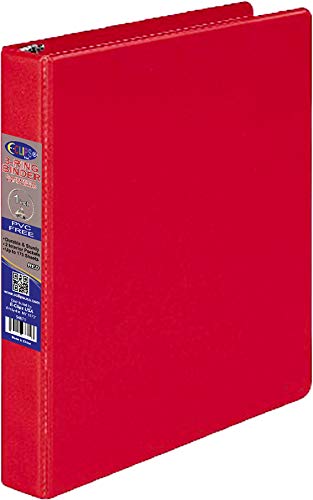 Vinyl Binder, 1", 2 Pockets, Red, Case Pack of 24, Ideal for Bulk Buyers