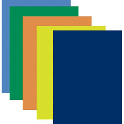 Poster Board, 22" x 28", Assorted Colors: Red, Green, Orange, Yellow, Blue, Case Pack of 100, Ideal for Bulk Buyers