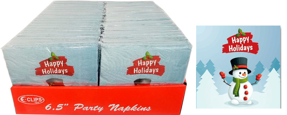 Snowman Dinner Napkins, 20 pk, Case Pack of 48, Ideal for Bulk Buyers