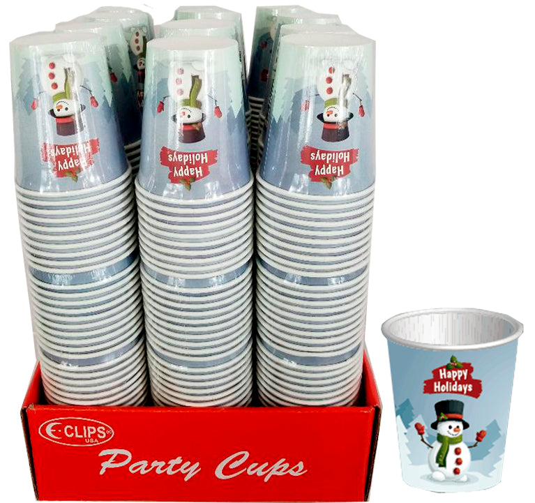 Snowman Paper Cups, 9 Oz, 10 pk, Case Pack of 48, Ideal for Bulk Buyers
