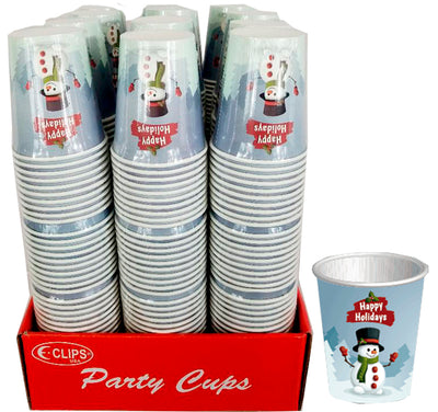 Snowman Paper Cups, 9 Oz, 10 pk, Case Pack of 48, Ideal for Bulk Buyers