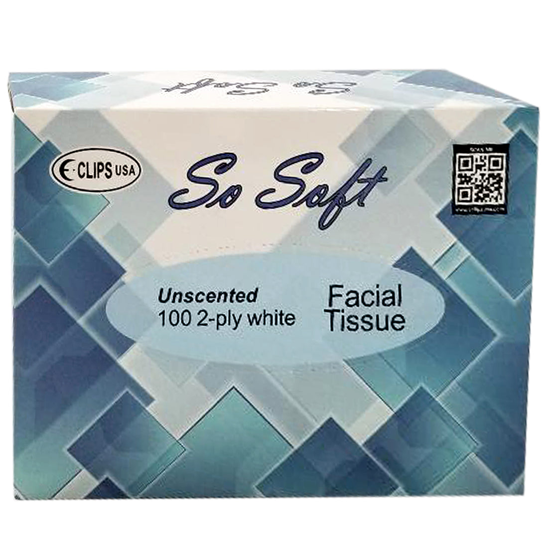 Facial Tissue Paper in a Box, 100ct, 2-ply, White, Unscented, Case Pack of 48 , Ideal for Bulk Buyers