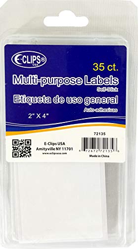 Multipurpose Labels, 35 ct, 2" x 4", White, Case Pack of 36, Ideal for Bulk Buyers