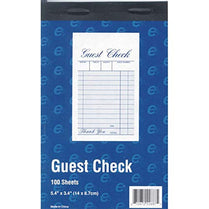 Guest Check Book, 5.4 X 3.4,100 Sheets, Case Pack of 72, Ideal for Bulk Buyers