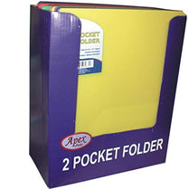 E-Clips 2 Pocket No Holes Poly Neon Folder, Asst Colors in Display, Case Pack of 48, Ideal for Bulk Buyers