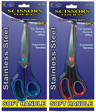 Professional Home & Office Scissors, Soft Handles, 8.5