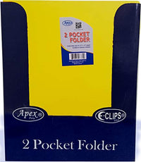 2 Pocket Poly Folder, no Holes, matt/Shinny, Yellow, in Display, Case Pack of 48,