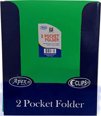 2 Pocket Poly Folder, no Holes, matt/Shinny, Green, in Display, Case Pack of 48,