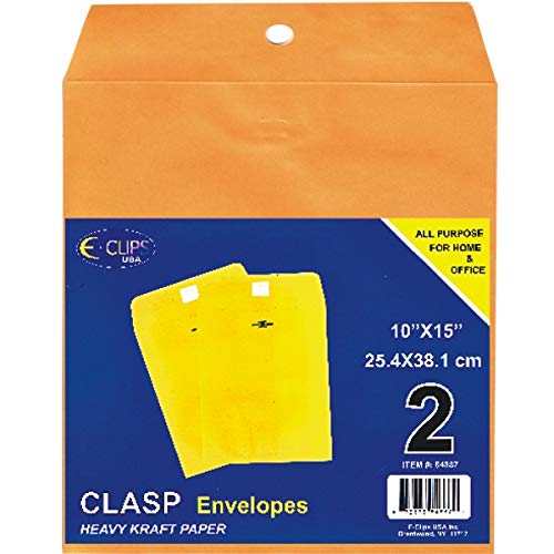 Clasp Envelopes, 10" x 15", 2 pk, Case Pack of 48, Ideal for Bulk Buyers
