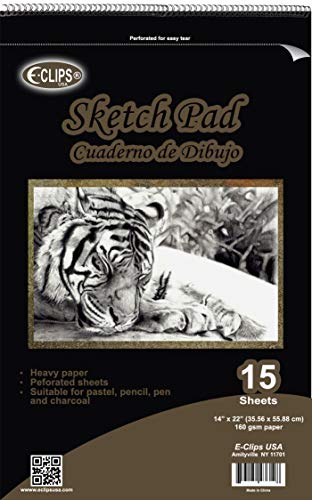 Sketch pad, 14" x 22", 15 Sheets, Case Pack of 12, Ideal for Bulk Buyers