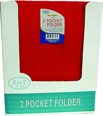 AUKSales 2 Pocket Poly Folder, Snap-in, Trendy, Asst. Colors, in Display, Case Pack of 60, Ideal for Bulk Buyers