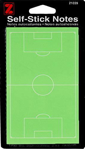 Soccer Filed Self Stick Notepad 3"x 5", 75 Sheets, Case Pack of 36, Ideal for Bulk Buyers