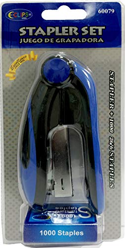 Stapler + 1000 Staples, Asst. Colors, Case Pack of 24, Ideal for Bulk Buyers