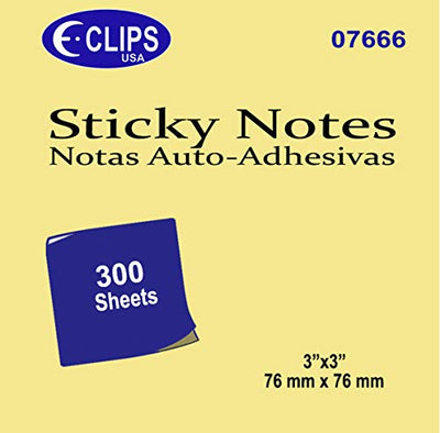 Sticky Notes, 300 Sheets, Yellow, Case Pack of 24, Ideal for Bulk Buyers