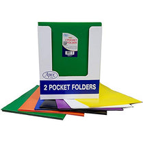 2 Pocket Poly Folder, no Holes, matt/Shinny, asst. Colors, in Display, Case Pack of 48  Ideal for Bulk Buyers