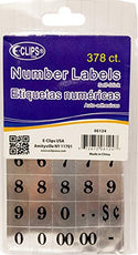 Number Labels, 378 ct, Gold & Silver, 1/2