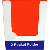 AUKSales, 2 Pocket Folders, Laminated, 3 Holes, Asst. Colors, in Display, Case Pack of 100, Ideal for Bulk Buyers