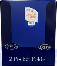 2 Pocket Poly Folder, no Holes, matt/Shinny, Navy, in Display, Case Pack of 48,