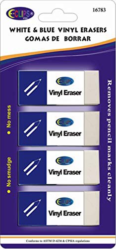 Vinyl Erasers, 4 pk, Case Pack of 48, Ideal for Bulk Buyers