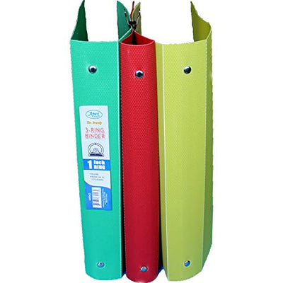 Poly Binder, 1" with Pocket, Trendy, Asst. Colors, Case Pack of 60, Ideal for Bulk Buyers