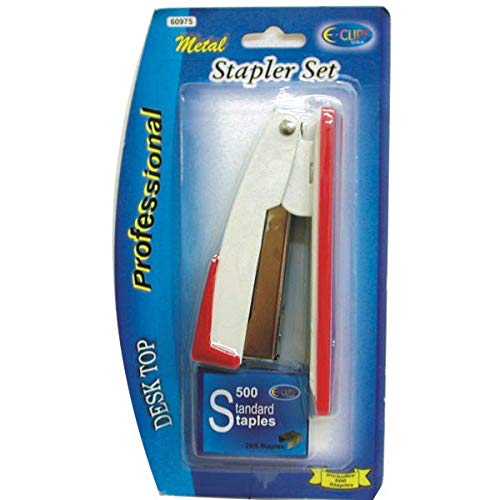 Metal Stapler & Staples Set, Case Pack of 48, Ideal for Bulk Buyers