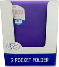 2 Pocket Poly Folder, No Holes, Purple, in Display, Case Pack of 48, Ideal for Bulk Buyers