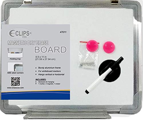 White Magnetic Board 8.5"x 11", Includes 1 Marker, 2 Magnets, 1 Eraser, Case Pack of 36, Ideal for Bulk Buyers