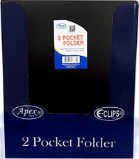 2 Pocket Poly Folder, no Holes, matt/Shinny, Black, in Display, Case Pack of 48,