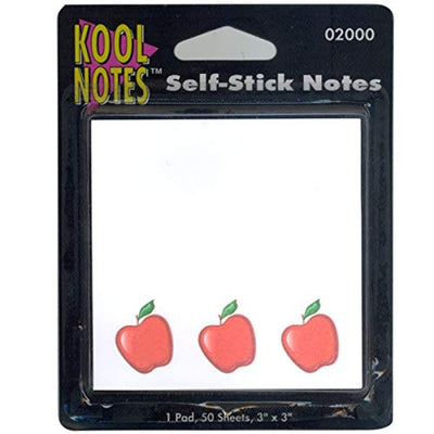 Apple Self Stick Notepad 3"x 5", 50 Sheets, Case Pack of 36, Ideal for Bulk Buyers
