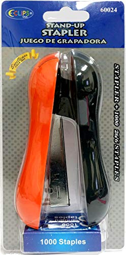 Stand-up Stapler + 1000 Staples Set, Asst. Colors, Case Pack of 24, Ideal for Bulk Buyers