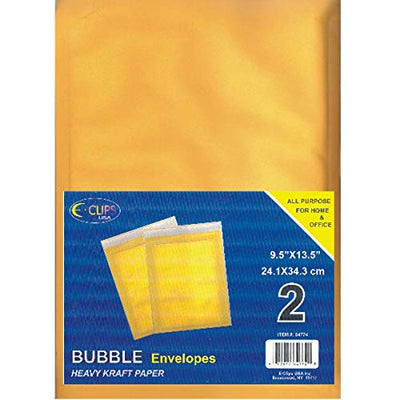 Bubble Envelopes, Peel & Seal, 9"x 13", 2 pk, Case Pack of 48, Ideal for Bulk Buyers