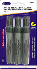 Jumbo Permanent Markers, Wider Chisel Tip, 3pk, Black ink, Case Pack of 24, Ideal for Bulk Buyers