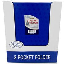 AUKSales 2 Pocket Poly Folder, 3 Holes, Dots, Asst. Colors, in Display, Case Pack of 60, Ideal for Bulk Buyers