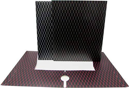 AUKSales 4 Pockets Folders, Honeycomb Design : Gold, Silver, Burgundy, No Holes ,Case Pack of 48, Ideal for Bulk Buyers