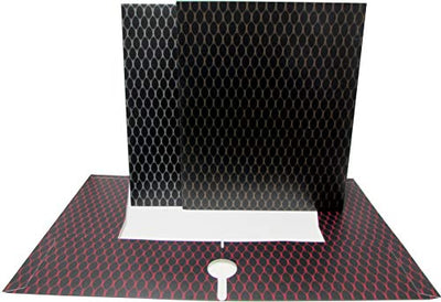 AUKSales 4 Pockets Folders, Honeycomb Design : Gold, Silver, Burgundy, No Holes ,Case Pack of 48, Ideal for Bulk Buyers