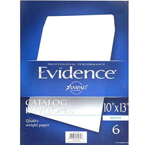 AMPAD 10"x 13" Catalog Envelopes White, 6pk, Case Pack of 24, Ideal for Bulk Buyers
