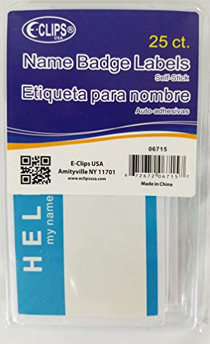Name Badge Labels, 25 ct, 2.5" x 3.5" app, Case Pack of 36, Ideal for Bulk Buyers
