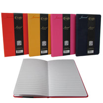 Elegant and Stylish Journals, 5" x 7 3/4", 240 sheets, Assorted Colors, In Display Case Pack of 36, Ideal for Bulk Buyers.